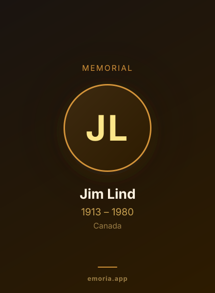 Memorial portrait of Jim Lind