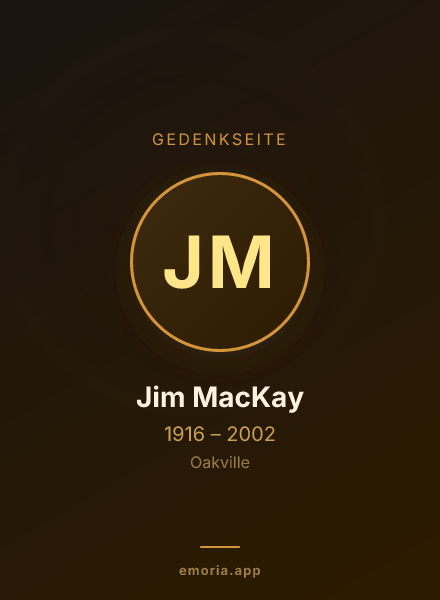 Gedenkportrait von Jim MacKay