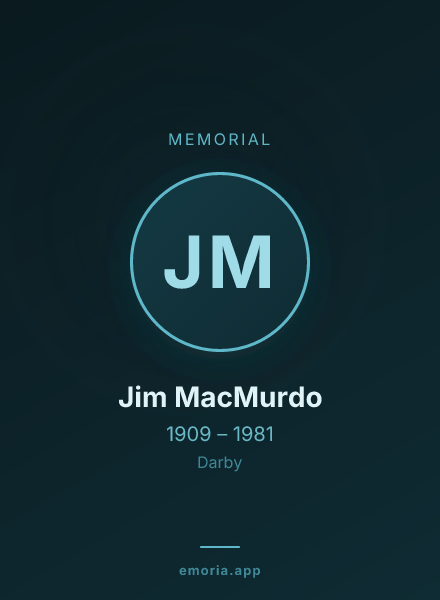 Memorial portrait of Jim MacMurdo