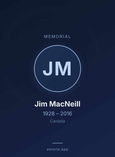 Memorial portrait of Jim MacNeill