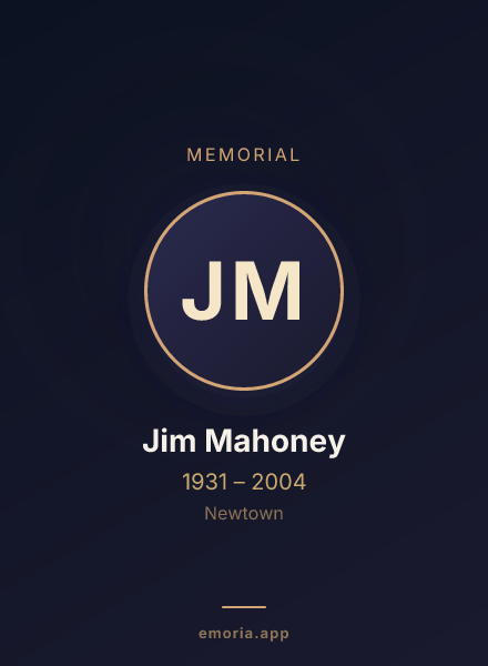 Memorial portrait of Jim Mahoney