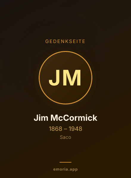 Gedenkportrait von Jim McCormick