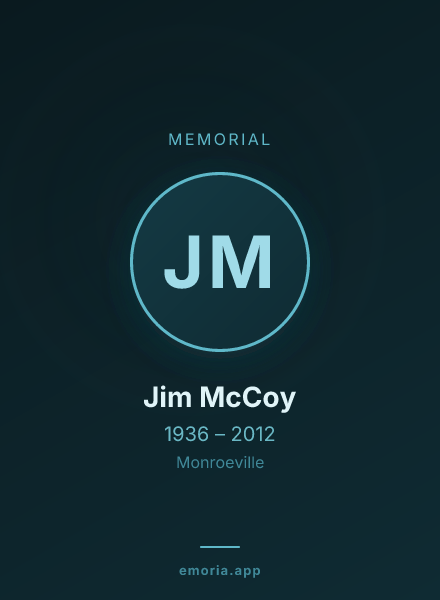 Memorial portrait of Jim McCoy