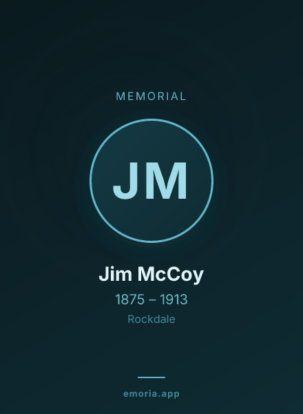 Memorial portrait of Jim McCoy