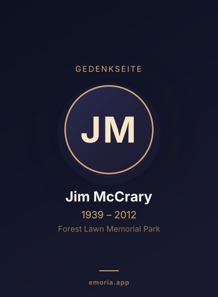 Gedenkportrait von Jim McCrary