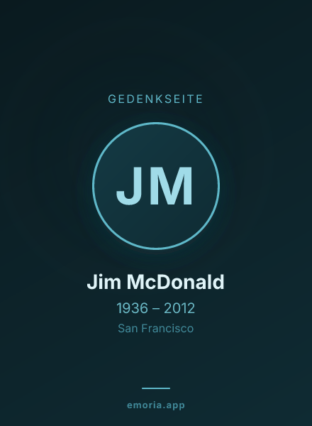 Gedenkportrait von Jim McDonald