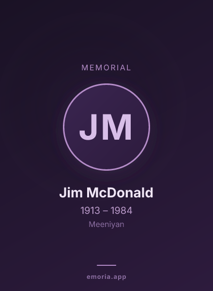 Memorial portrait of Jim McDonald