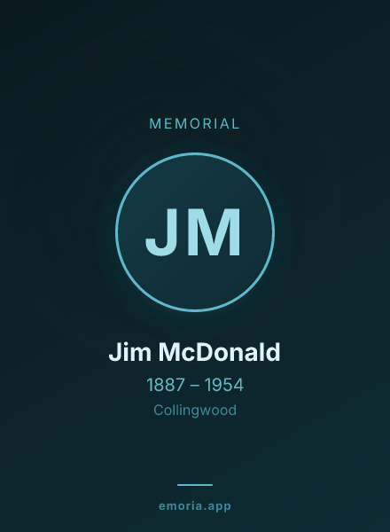 Memorial portrait of Jim McDonald