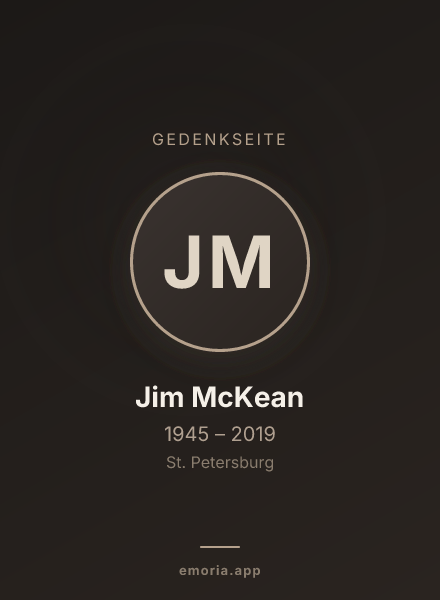 Gedenkportrait von Jim McKean