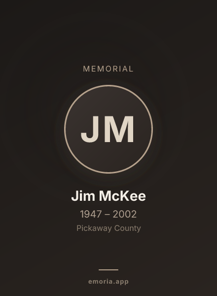 Memorial portrait of Jim McKee