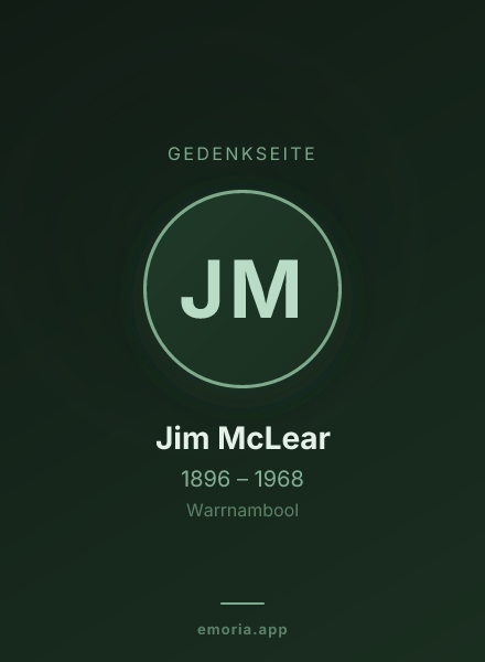Gedenkportrait von Jim McLear