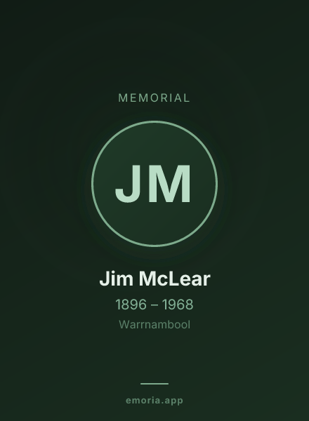 Memorial portrait of Jim McLear