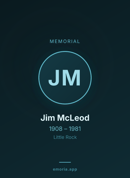 Memorial portrait of Jim McLeod