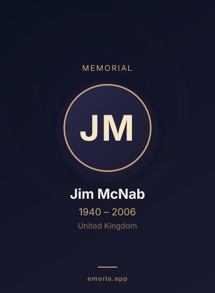 Memorial portrait of Jim McNab