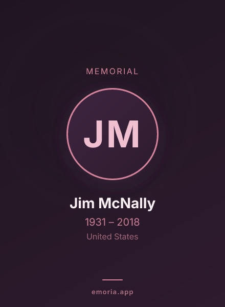 Memorial portrait of Jim McNally