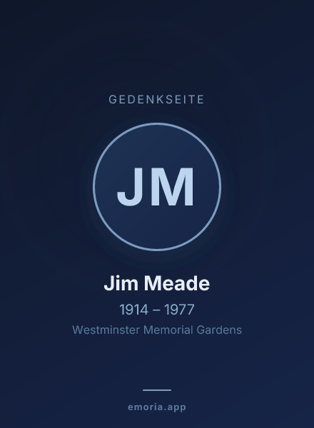 Gedenkportrait von Jim Meade