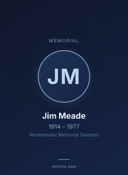 Memorial portrait of Jim Meade