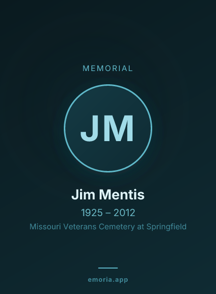 Memorial portrait of Jim Mentis