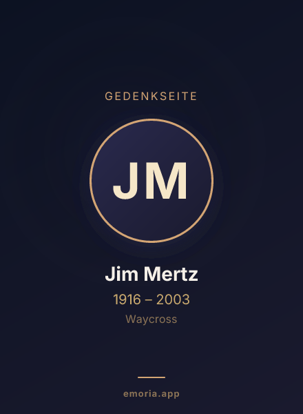 Gedenkportrait von Jim Mertz