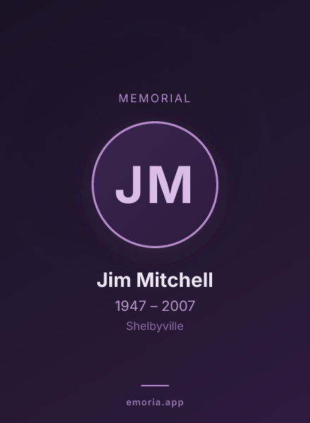 Memorial portrait of Jim Mitchell
