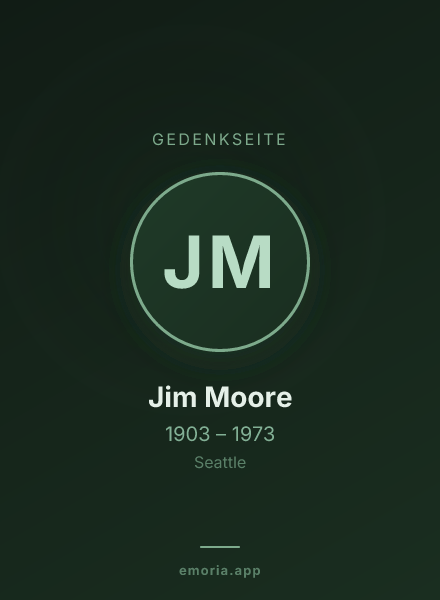Gedenkportrait von Jim Moore