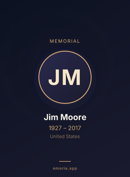 Memorial portrait of Jim Moore