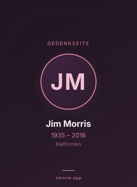 Gedenkportrait von Jim Morris