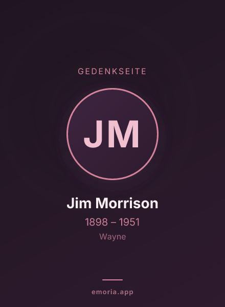 Gedenkportrait von Jim Morrison
