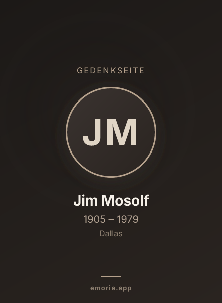 Gedenkportrait von Jim Mosolf