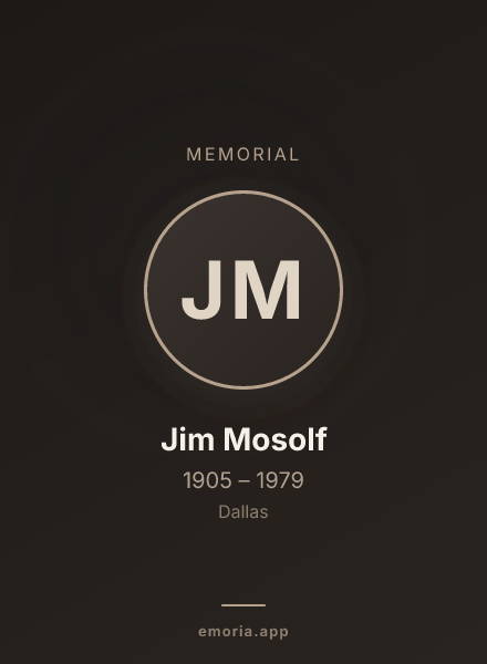 Memorial portrait of Jim Mosolf