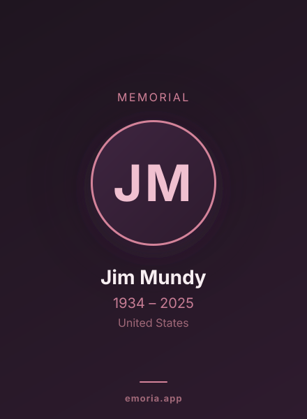 Memorial portrait of Jim Mundy