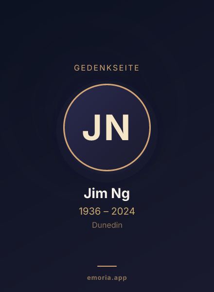 Gedenkportrait von Jim Ng