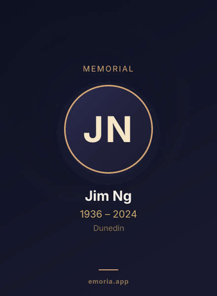 Memorial portrait of Jim Ng