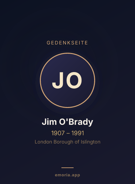 Gedenkportrait von Jim O'Brady