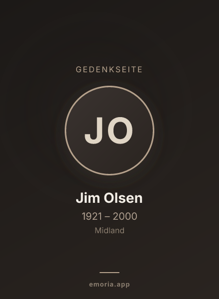Gedenkportrait von Jim Olsen