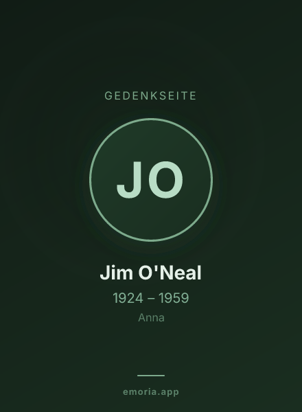 Gedenkportrait von Jim O'Neal
