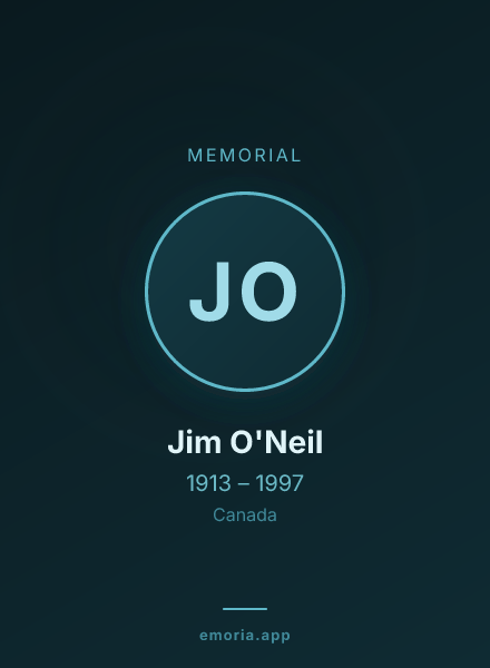 Memorial portrait of Jim O'Neil