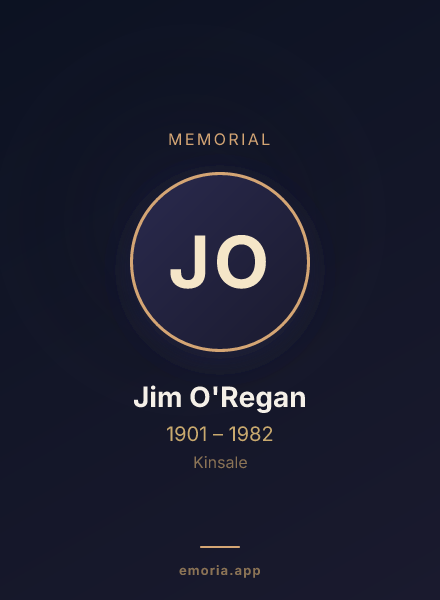 Memorial portrait of Jim O'Regan