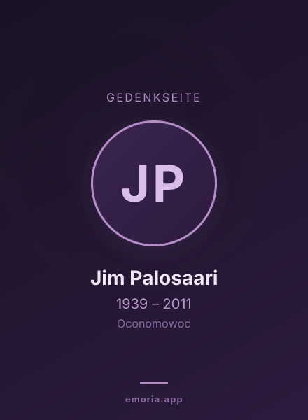Gedenkportrait von Jim Palosaari