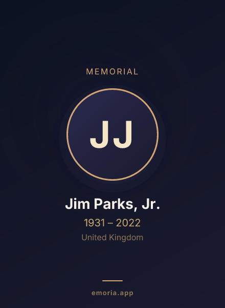 Memorial portrait of Jim Parks, Jr.