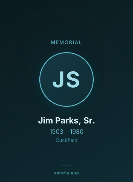 Memorial portrait of Jim Parks, Sr.