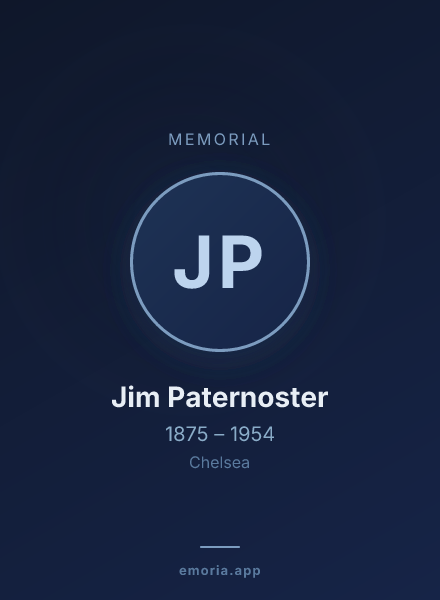 Memorial portrait of Jim Paternoster