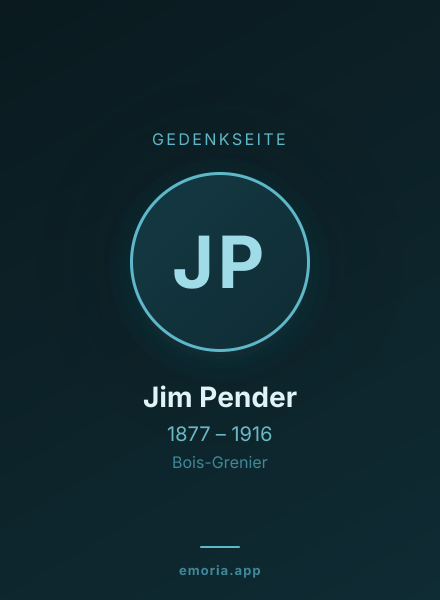 Gedenkportrait von Jim Pender