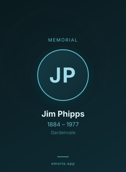 Memorial portrait of Jim Phipps