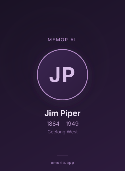 Memorial portrait of Jim Piper
