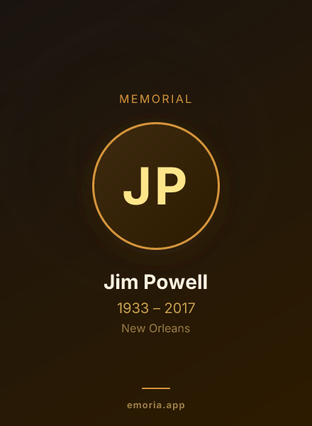 Memorial portrait of Jim Powell