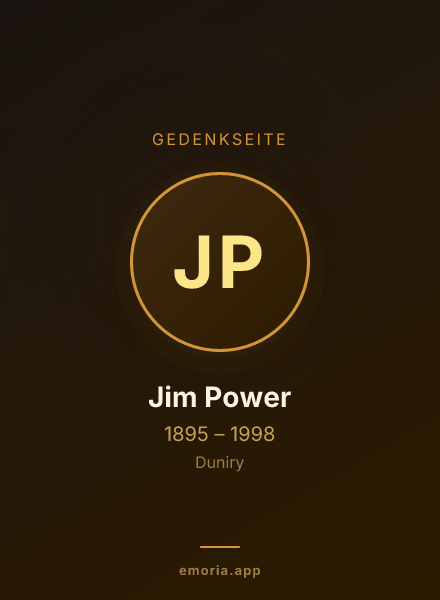 Gedenkportrait von Jim Power