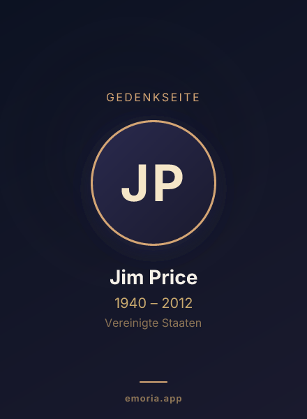Gedenkportrait von Jim Price