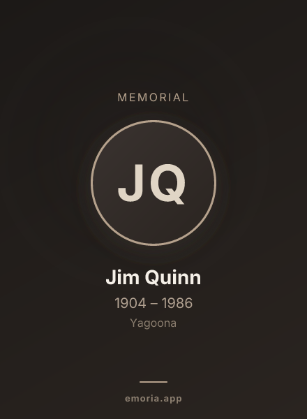 Memorial portrait of Jim Quinn