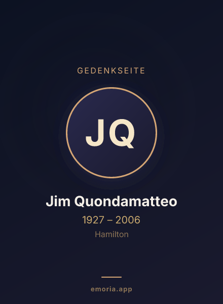 Gedenkportrait von Jim Quondamatteo